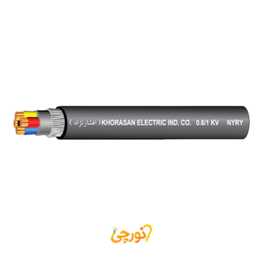 کابل قدرت با عایق و روکش PVC وایرآرمور NYRY سایز 5 در 25 افشارنژاد خراسان